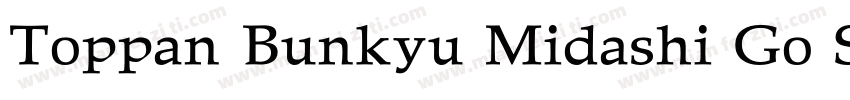 Toppan Bunkyu Midashi Go StdN字体转换